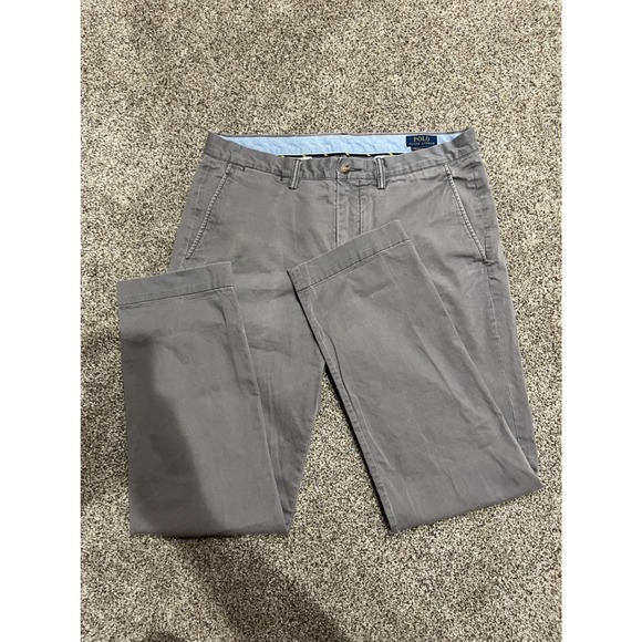 Polo Ralph Lauren Other - Polo Ralph Lauren Mens Stretch Straight Fit Chino Pants Gray 36x32 Cotton Twill